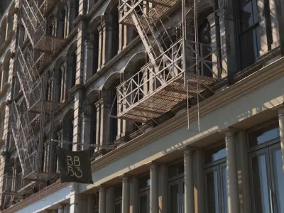  Photorealistic NYC Soho Block 