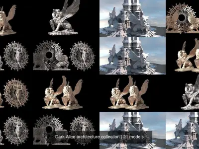 Dark Alice architecture collection 3D Model Pack