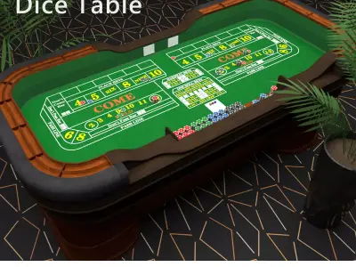 Casino Dice Table 3D model