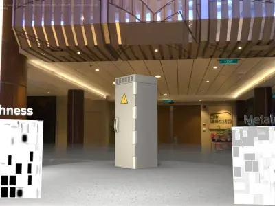 Electrical Distribution Cabinet 17 Low-poly 3D model