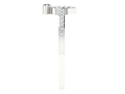 Light Weight White Gold Diamond Ring  -EZ LR-13 3D print model