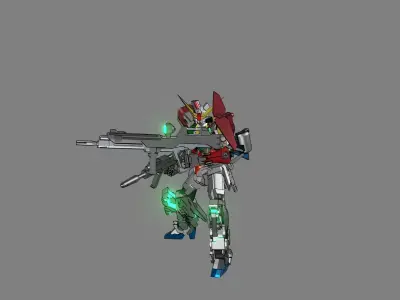 Attacker Gundam 1 3D model