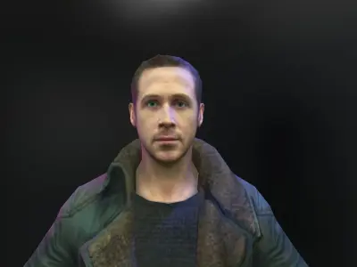 Ryan Gosling  3d model from Blade Runner 2049 Low-poly 3D model