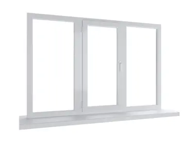 Large plastic window - white 3D model