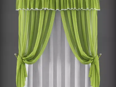 Curtain 3D model 296 Low-poly 3D model