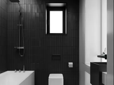 AR-24073 Black Box - Bathroom 3D Scene Free 3D model
