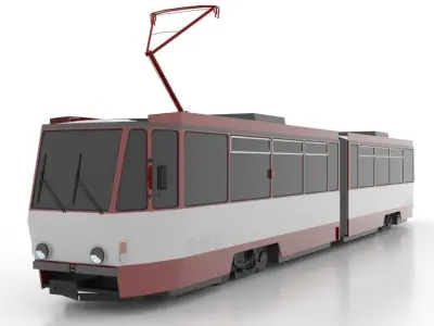 Tatra KT4DC Low Low-poly 3D model