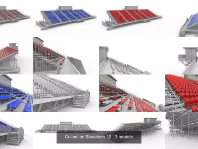 Collection Bleachers 12 3D Model Pack