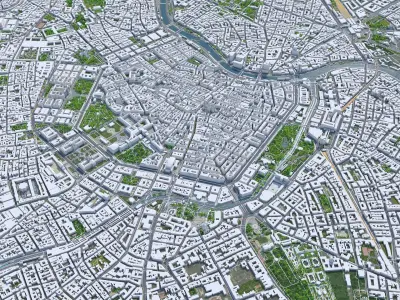 Vienna Downtown Austria Low-poly 3D model