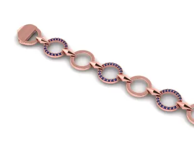 Light Weight Diamond Western type Ladies Bracelets 3D print model