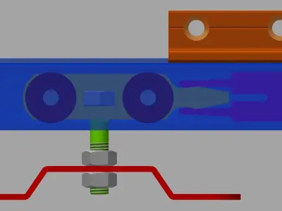 Parts for Sliding Door Free 3D model
