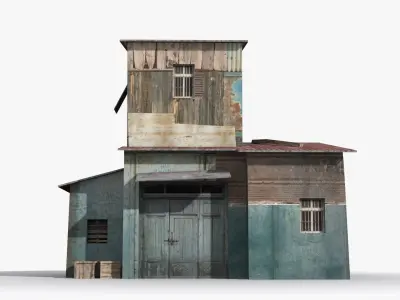 Slum x25 Low-poly 3D model