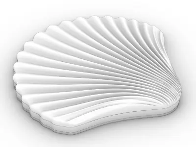 3D SeaShell - Carved design - high poly details - 3d printble 3D print model