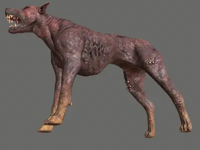 Zombie Dog Low-poly 3D model