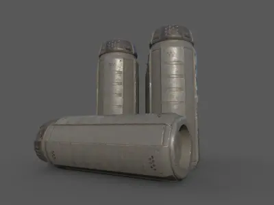 Sci-Fi Cargo Low-poly 3D model