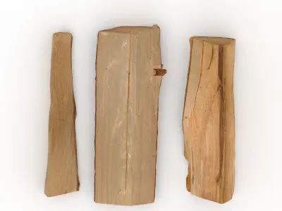 Firewood Logs - Stylized Low Poly Wood Stack for Camp Low-poly 3D model