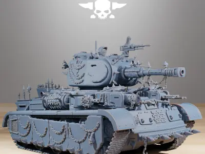 GrimGuard Heavy Tank Corrupted Conversion Kit 3D print model