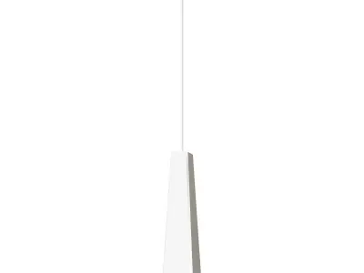 Pluma white chandelier 3D model