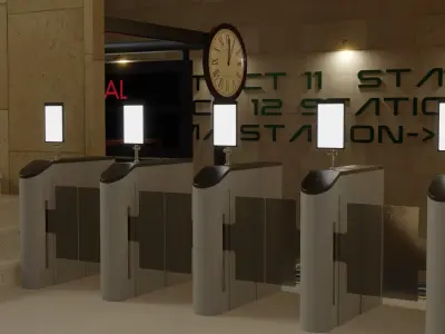 Metro station 3D model get