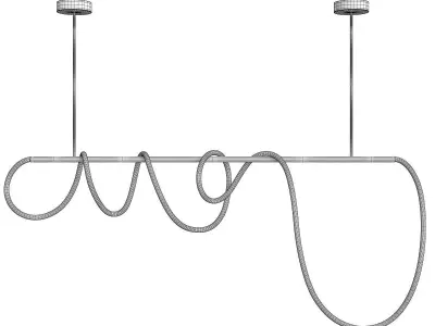Rope luke LED Pendant Light Low-poly 3D model