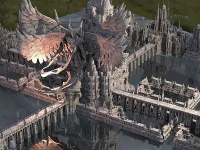 Dantes Inferno Hell scape Kit bash 1 3D model