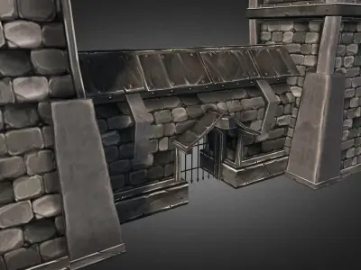 Fantasy Stone Castle Pack Low-poly 3D model