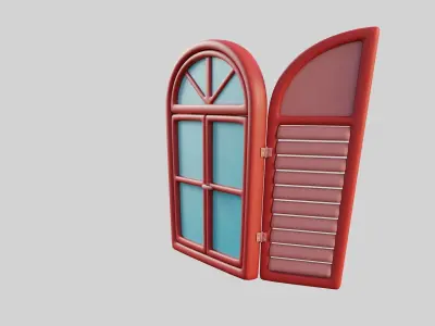 Cartoon Window 23b 3D model