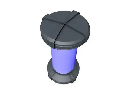 capsule light bulb Free low-poly 3D model