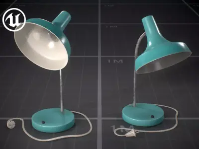 Soviet Desk Lamp Low-poly 3D model