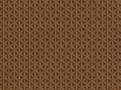 Geometric Pyramid Carved Wood Panel PBR Seamless Texture