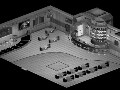 Future World - Bar 06 3D model