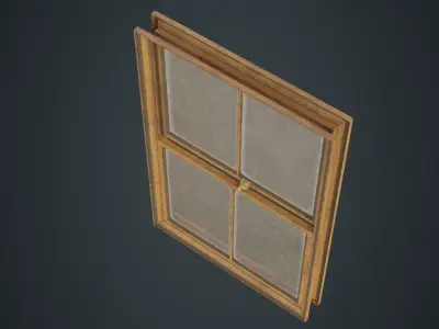 Window 1B Low-poly 3D model