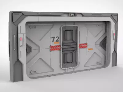sci fi door 21 3D model