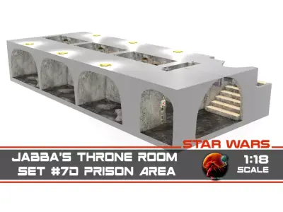 Jabbas Throne Room - Set 7D - Prison Area 1-18 scale 3D print model