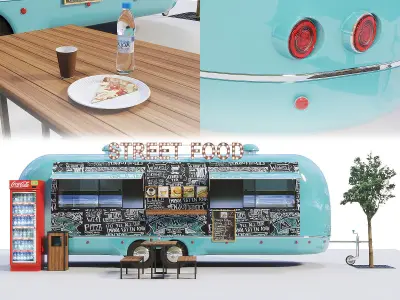 Additional module for street cafes 3D model