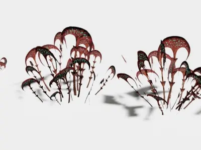 Glowing alien herbs 1 Low-poly 3D model