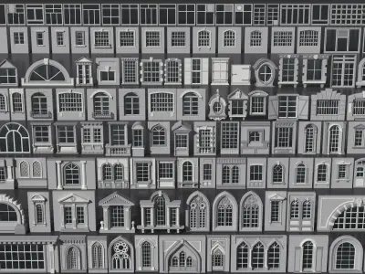 Windows Collection - 150 pieces 3D model