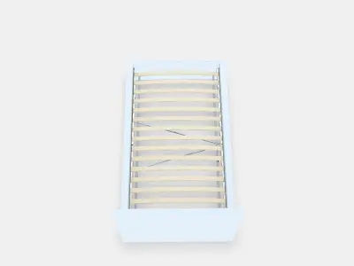 MALM Bed frame high 72 Low-poly 3D model