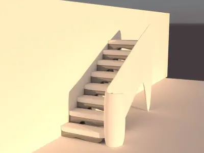 Organic stairs 3D model