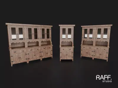 Rustic Large Cabinet Pack - Wooden Storage Furniture
