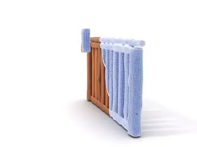 Rustic Wooden Fence model pack Low-poly 3D model