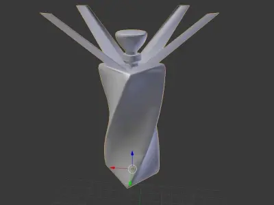 twisted lamp model Low-poly 3D model