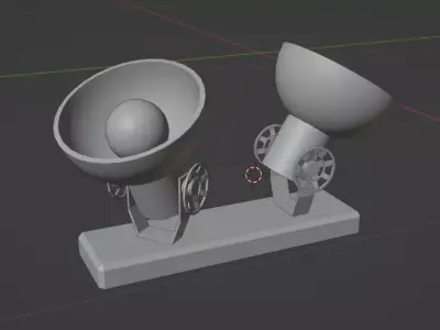 Ceiling Lamp with Valve 3D model