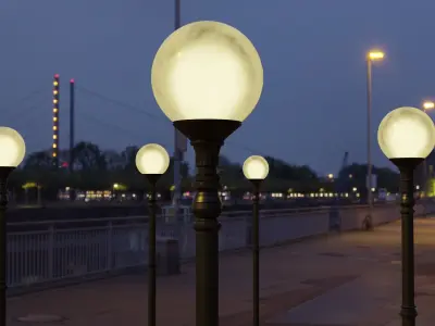 street light Low-poly 3D model purchase