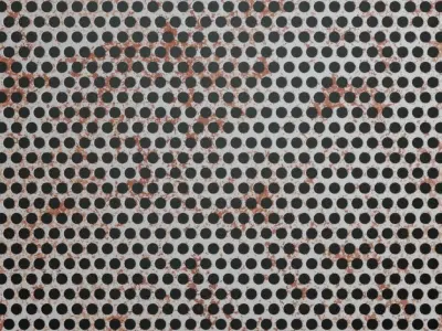 Perforated Metal Sheet PBR Seamless Texture