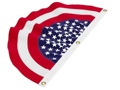 American Flag Patriotic Bunting 3D model