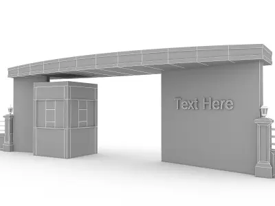 Garden Enterance Security Low-poly 3D model