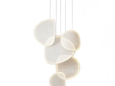 IIII 09 LED fabric pendant lamp 3D model
