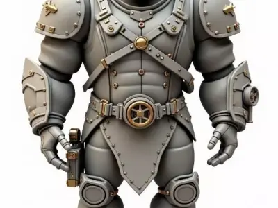 steampunk robotic 12 3D print model