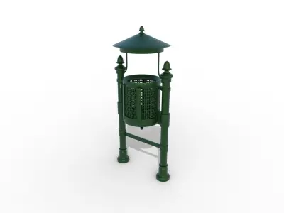 Old trash can for old streets 3d Free 3D model